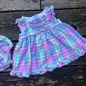 Ralph Lauren Plaid Ruffle Dress Set